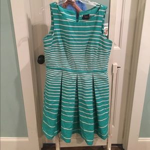 Green striped vintage fit dress