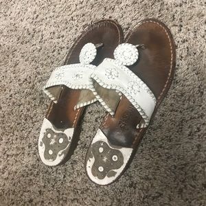 Jack Rogers "Palm Beach" White Sandal 9