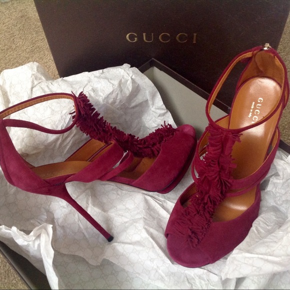 Gucci Shoes - Authentic Gucci Youma suede fringe sandal