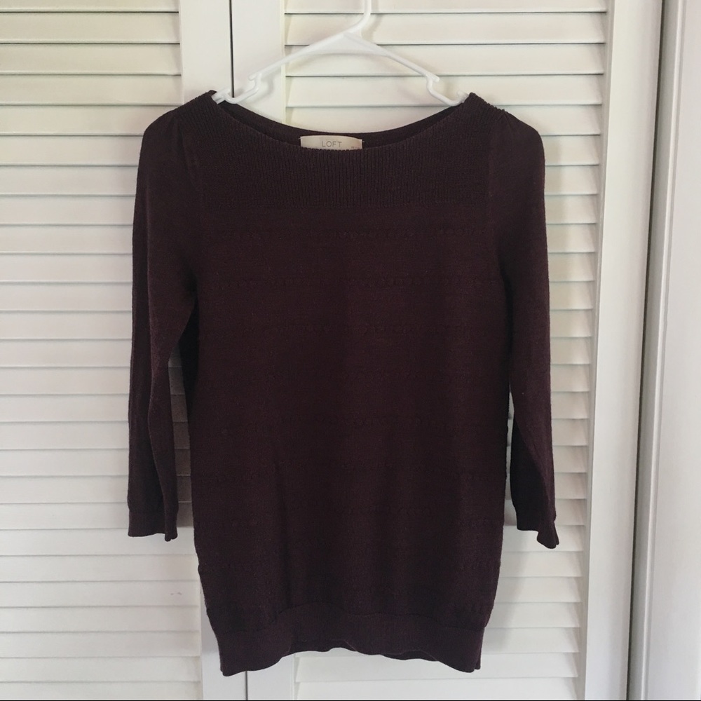 Ann Taylor LOFT Maroon Sweater