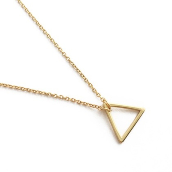 LAST ONE! Delicate Open Triangle Necklace - Picture 5 of 5
