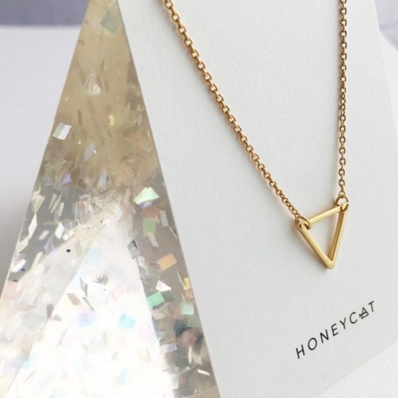 LAST ONE! Delicate Open Triangle Necklace - Picture 4 of 5