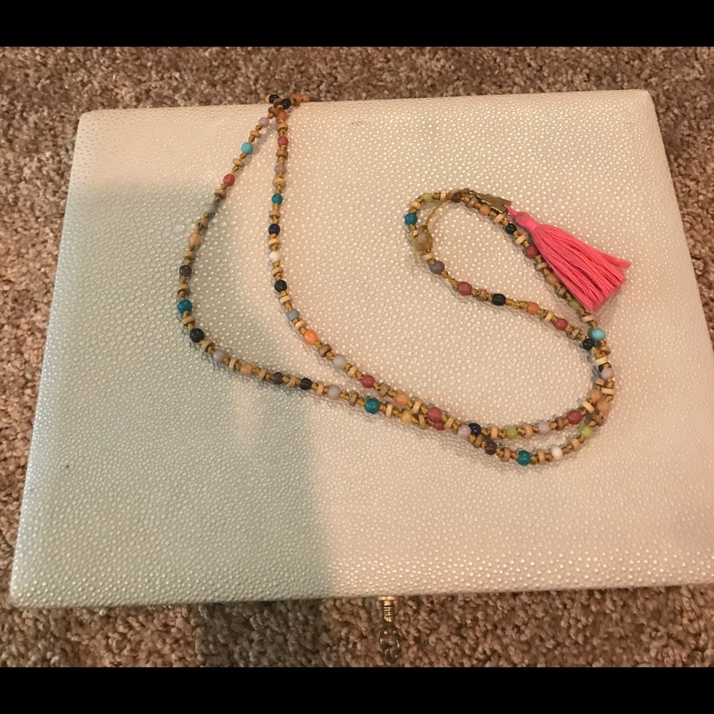 Tassel beaded necklace