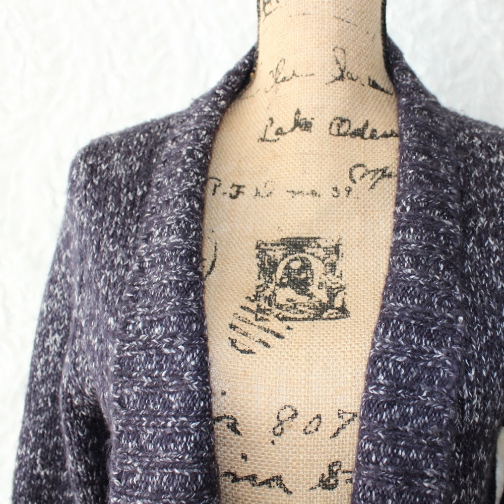 St Johns Bay Blue/white Knit Cardigan Sweater