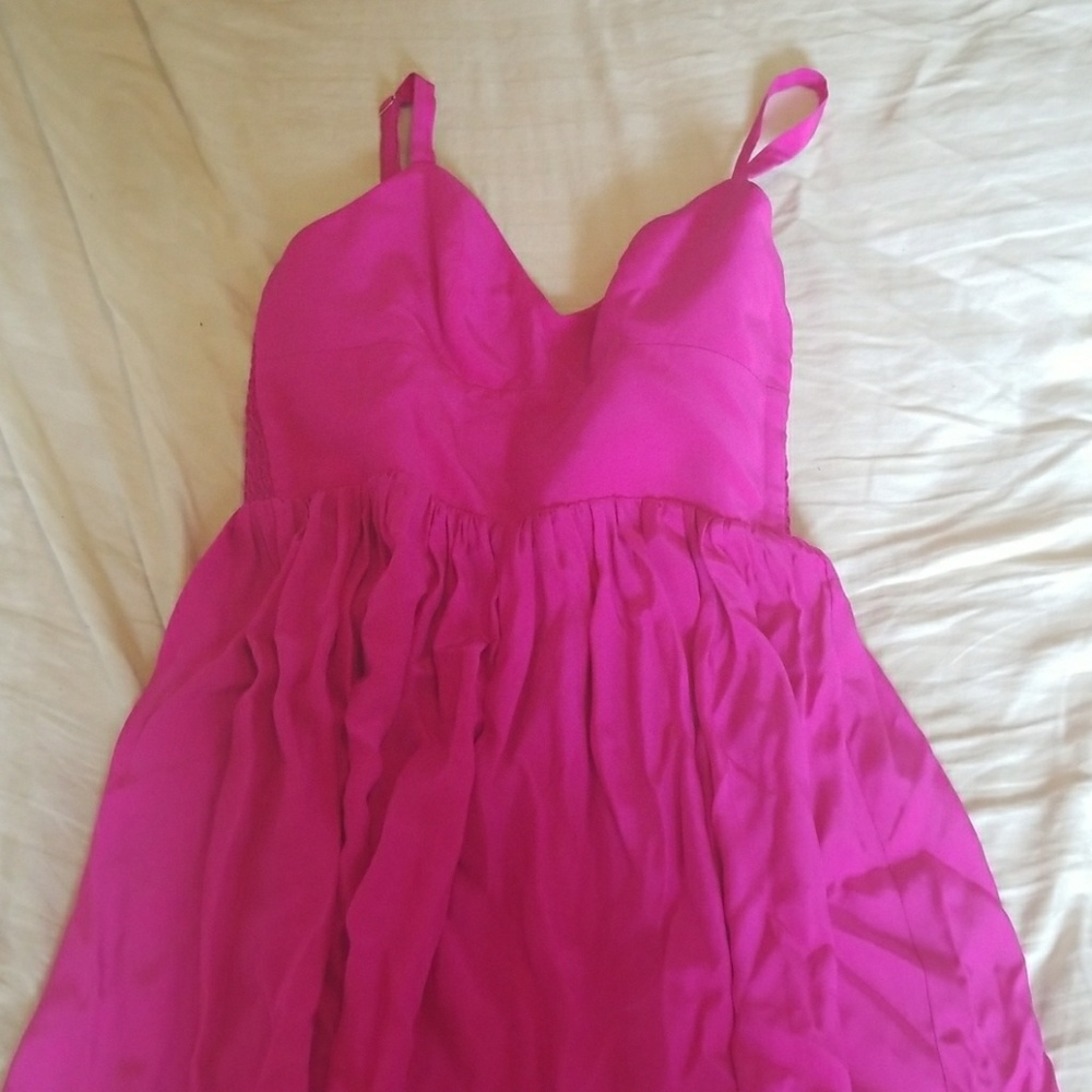 bright pink dress