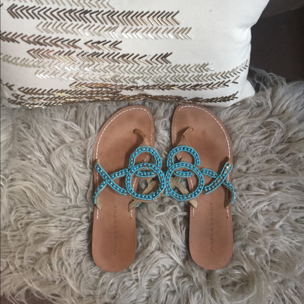 IVANKA TRUMP embellished slip on sandals