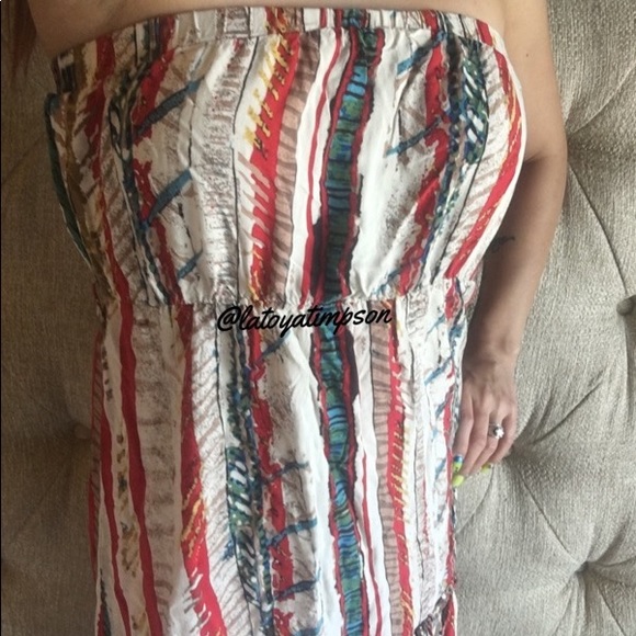 (MAKE OFFER)Indian Style Strapless Short Dress POT - Picture 3 of 6