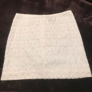 White lace skirt