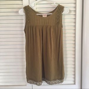 Mossimo Green Lace XS Tank