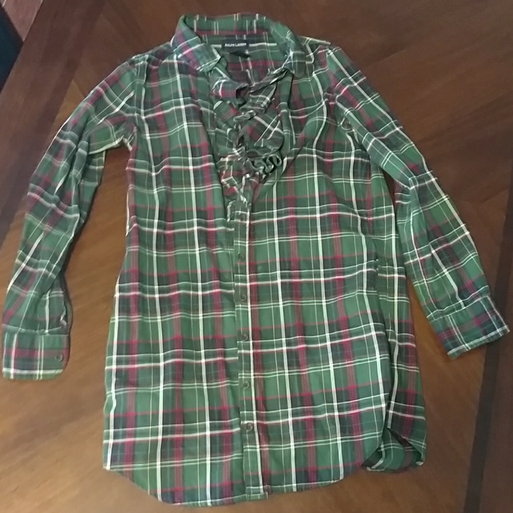 Super cute flannel with ruffles