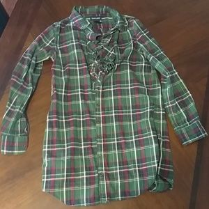 Super cute flannel with ruffles