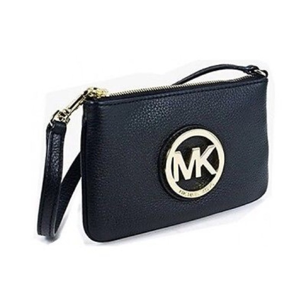 Michael Kors Black Wristlet clutch purse
