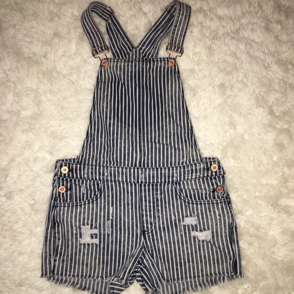 NORDSTROM BP stripped overall shorts!! XS