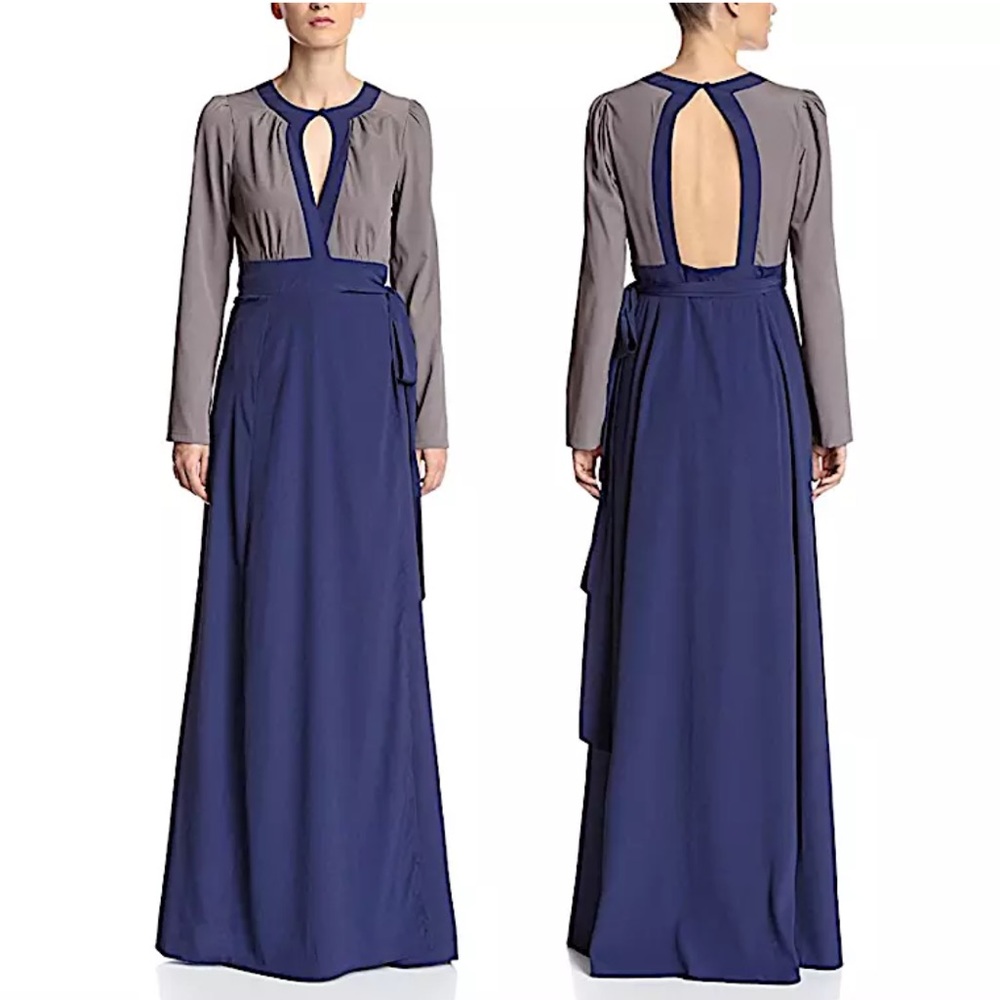 CANDELA Maxi Dress Intricate Long Draped Wrap Gown