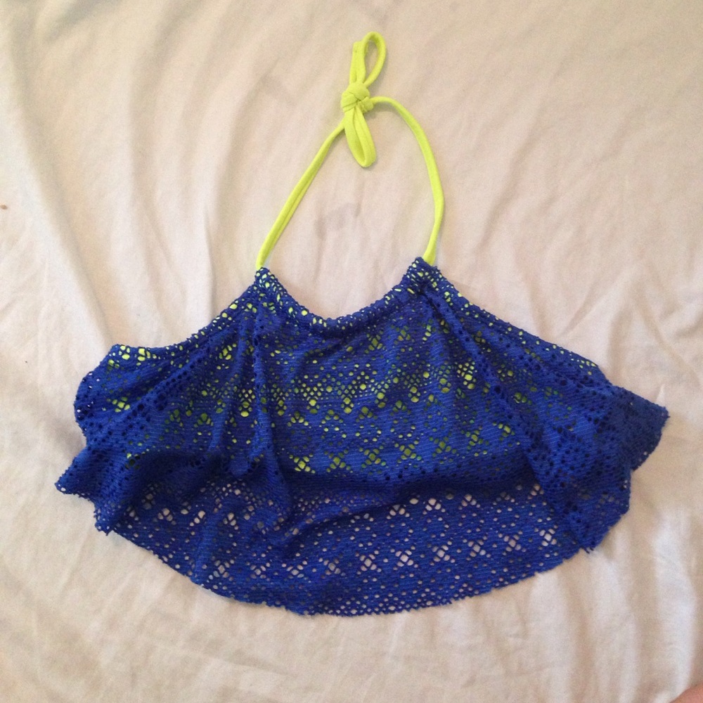 Blue and Yellow Bathing Suit Top~KIDS