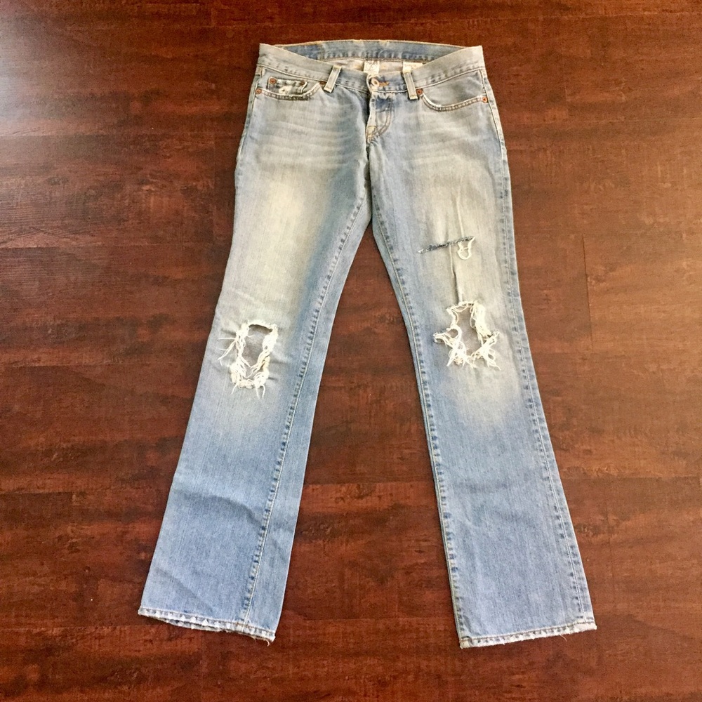 Lucky brand jeans women's sz 4 distressed trendy