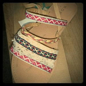 Ankle strap flat sandal