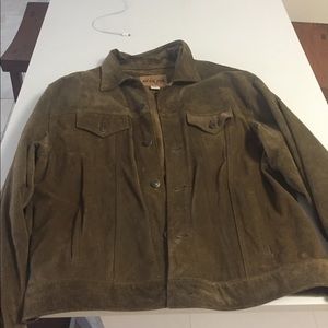 Suede jean jacket