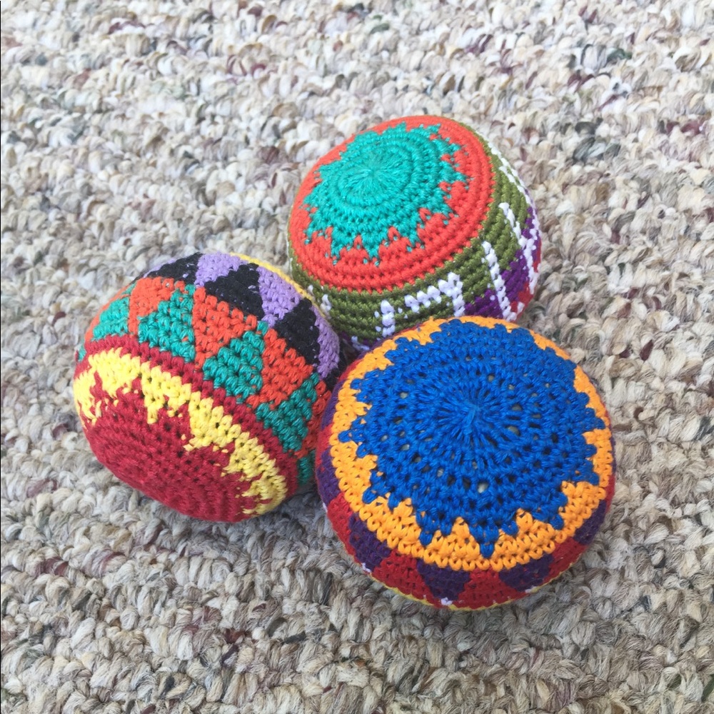 hacky sacks, bookmarks, bracelets & coin purse