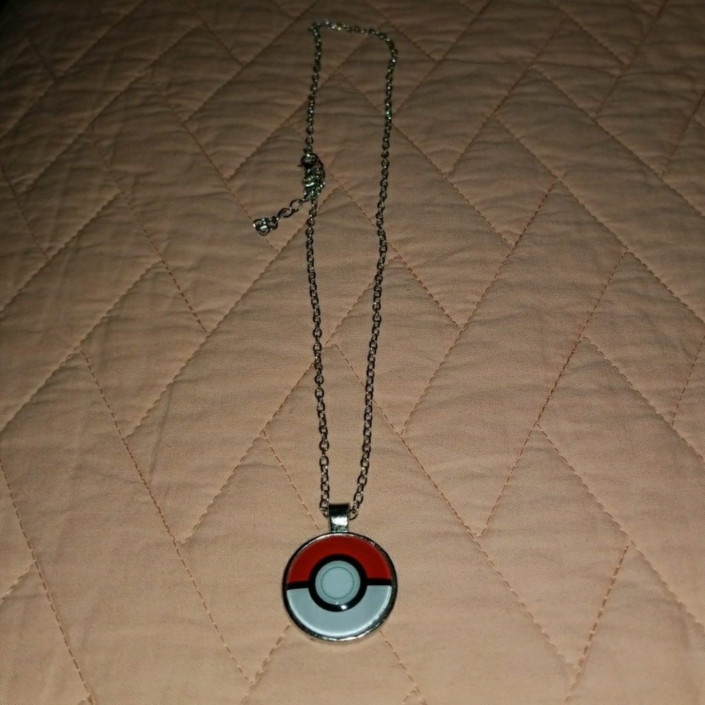 Pokemon pokeball necklace
