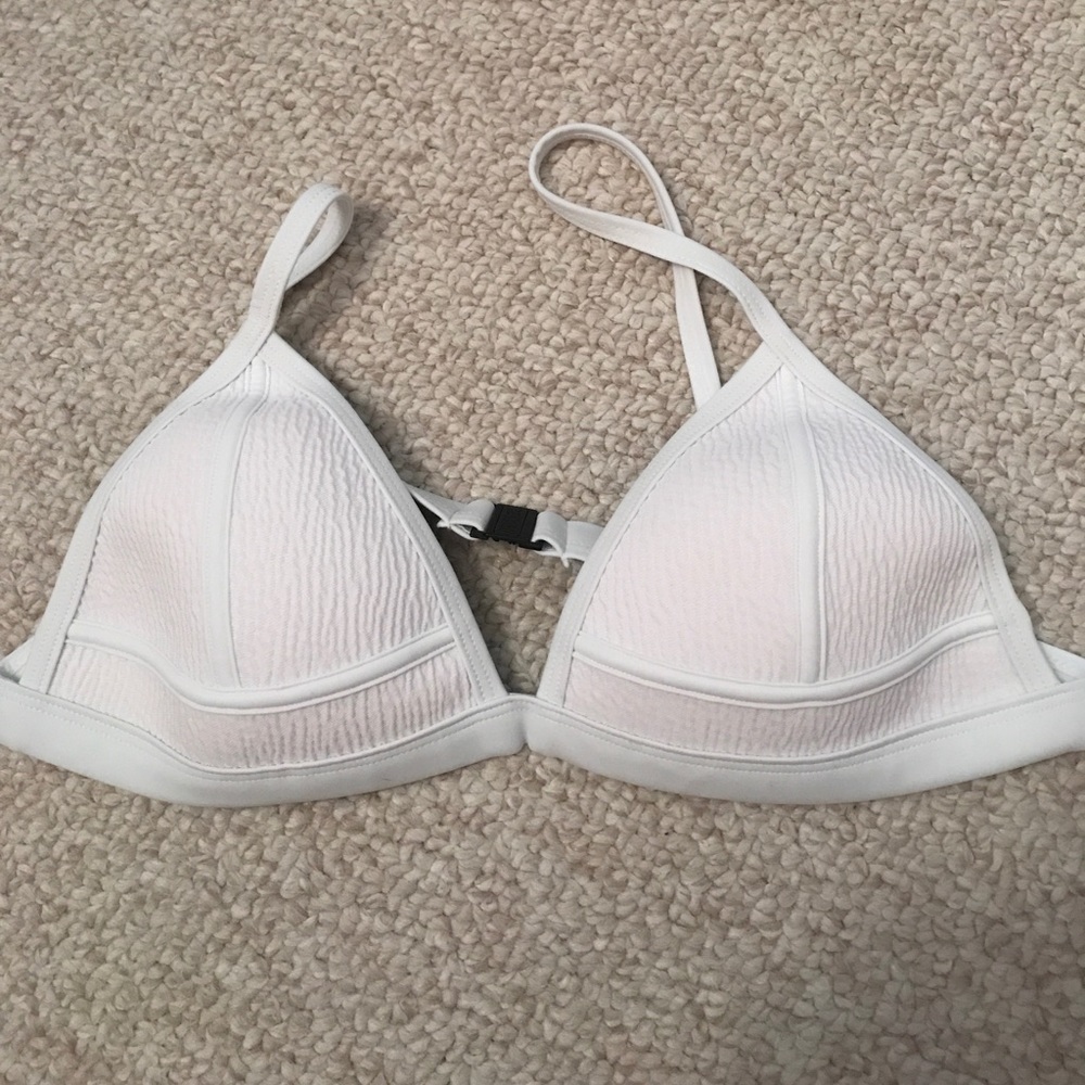 White Triangl Bikini Top