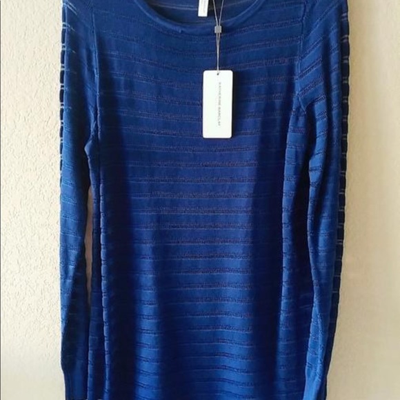 Sheer blue sweater top - Picture 1 of 7