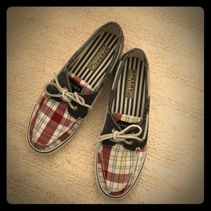 Sherry navy/red topsiders