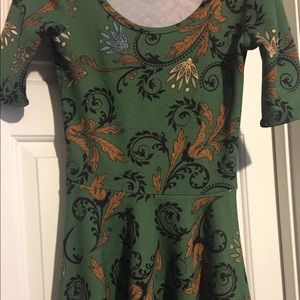 LuLaRoe Nicole green scrolls rare HTF gorgeous