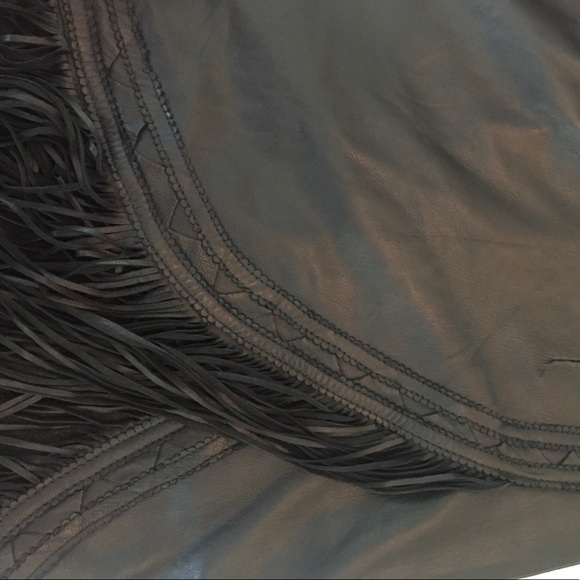 Leather + Fringe vintage western leather skirt🔥🌵 - Picture 7 of 8