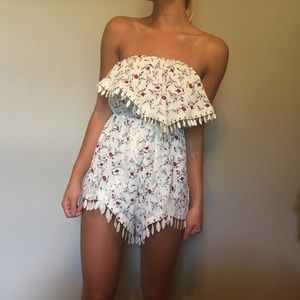 White floral romper
