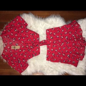 American Eagle Crop Top & Short Set Size S