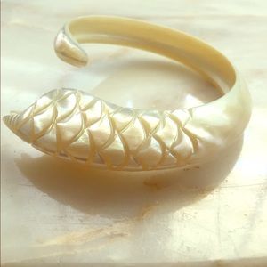 Rare Mother Of Pearl Cuff Bracelet