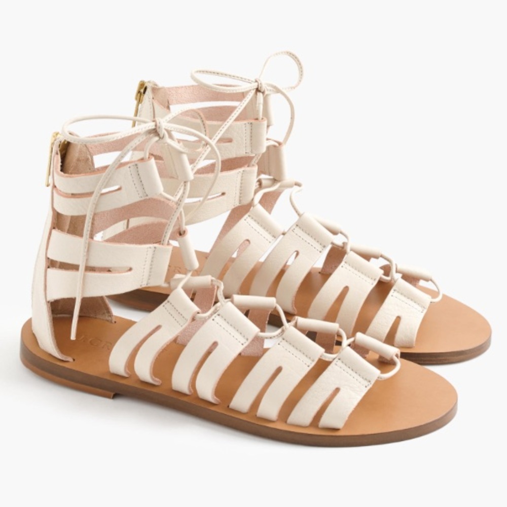 New J.Crew Vintage Champagne Gladiator Sandals