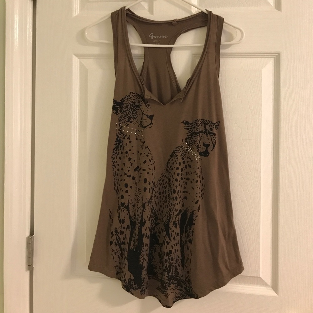 Guess Brown and Black Tank in Medium like new