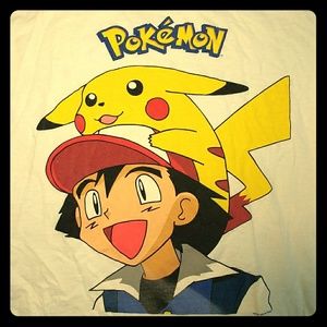 90's Vintage Ash & Pikachu Pokémon T-Shirt