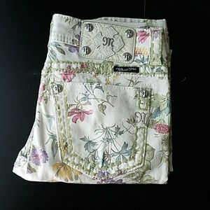 Miss Me Floral Skinny Jeans, size 27