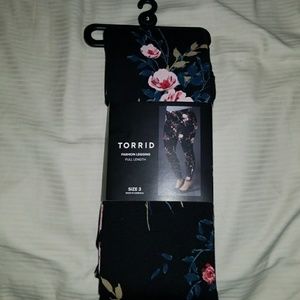 Torrid Full Length Tights Flowers
