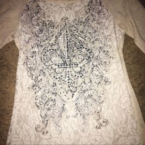 Long sleeve rhinestone shirt✨✨