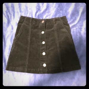 Corduroy black skirt size small forever 21