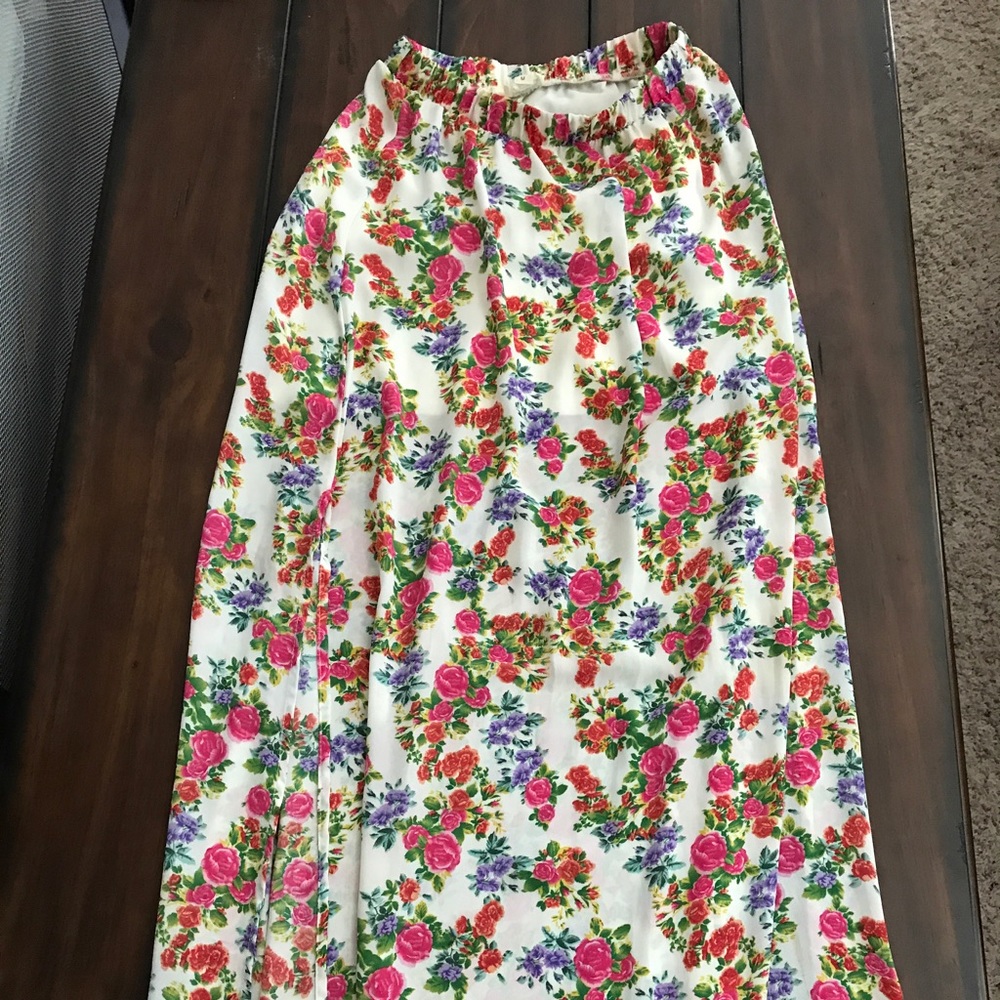 Floral maxi skirt