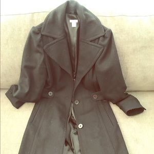 Halogen long pea coat