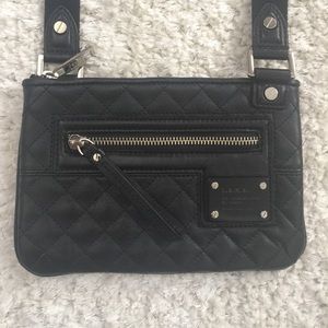 L.A.M.B. Cross-body black quilted bag