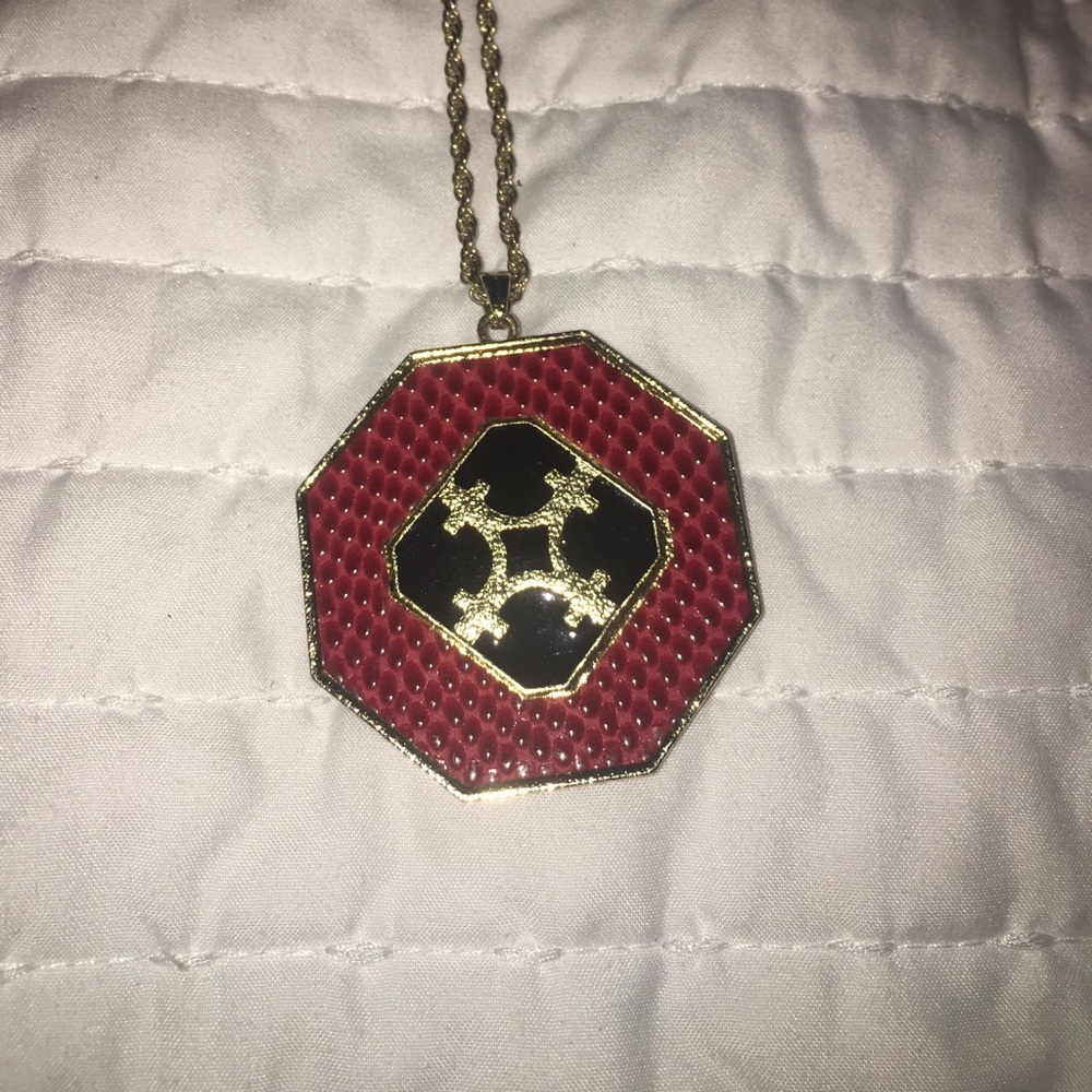 Red black and gold necklace