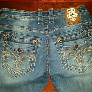 Mens rock revival jeans