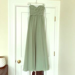 Kennedy Blue Strapless Bridesmaid Dress in Sage