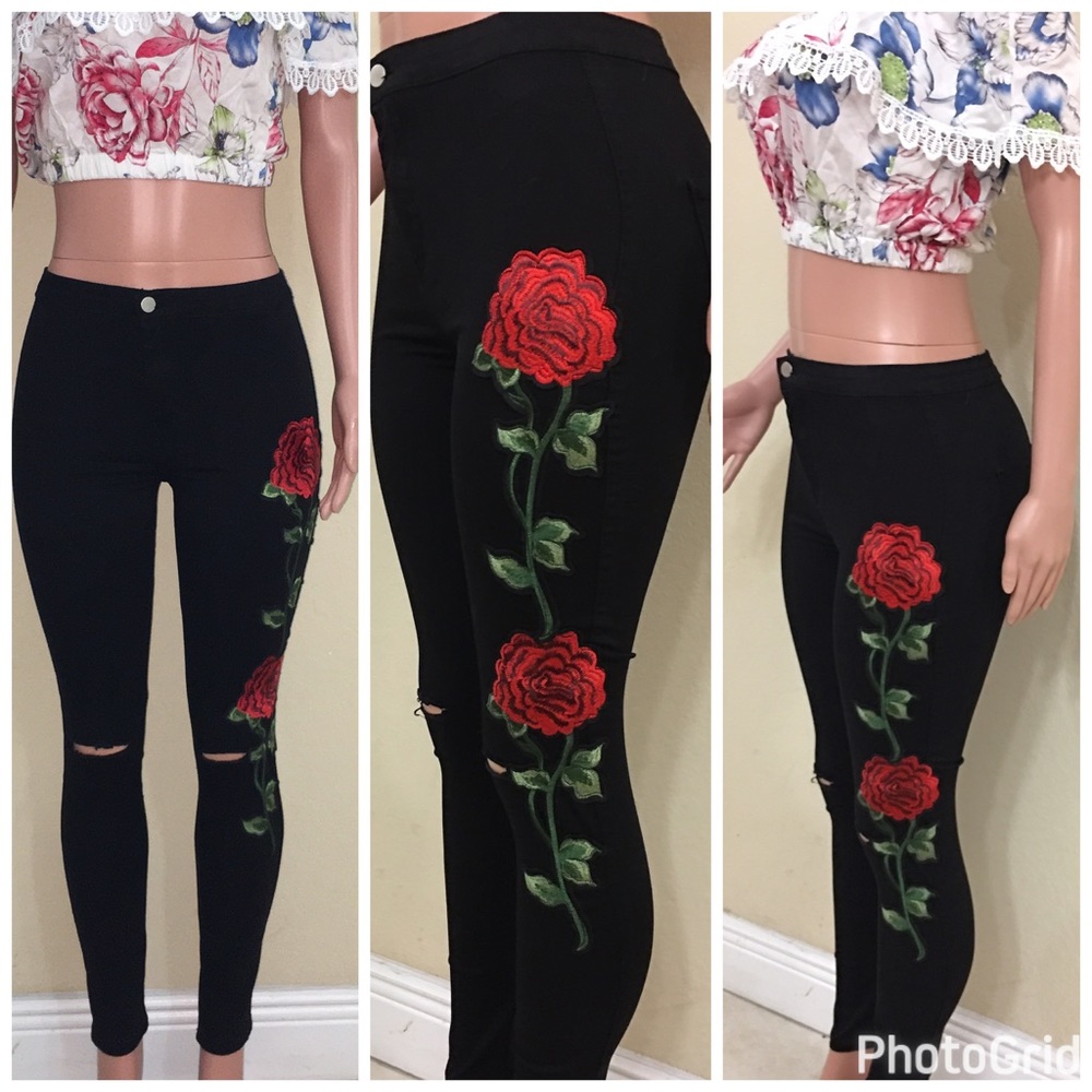 Embroidered jeans