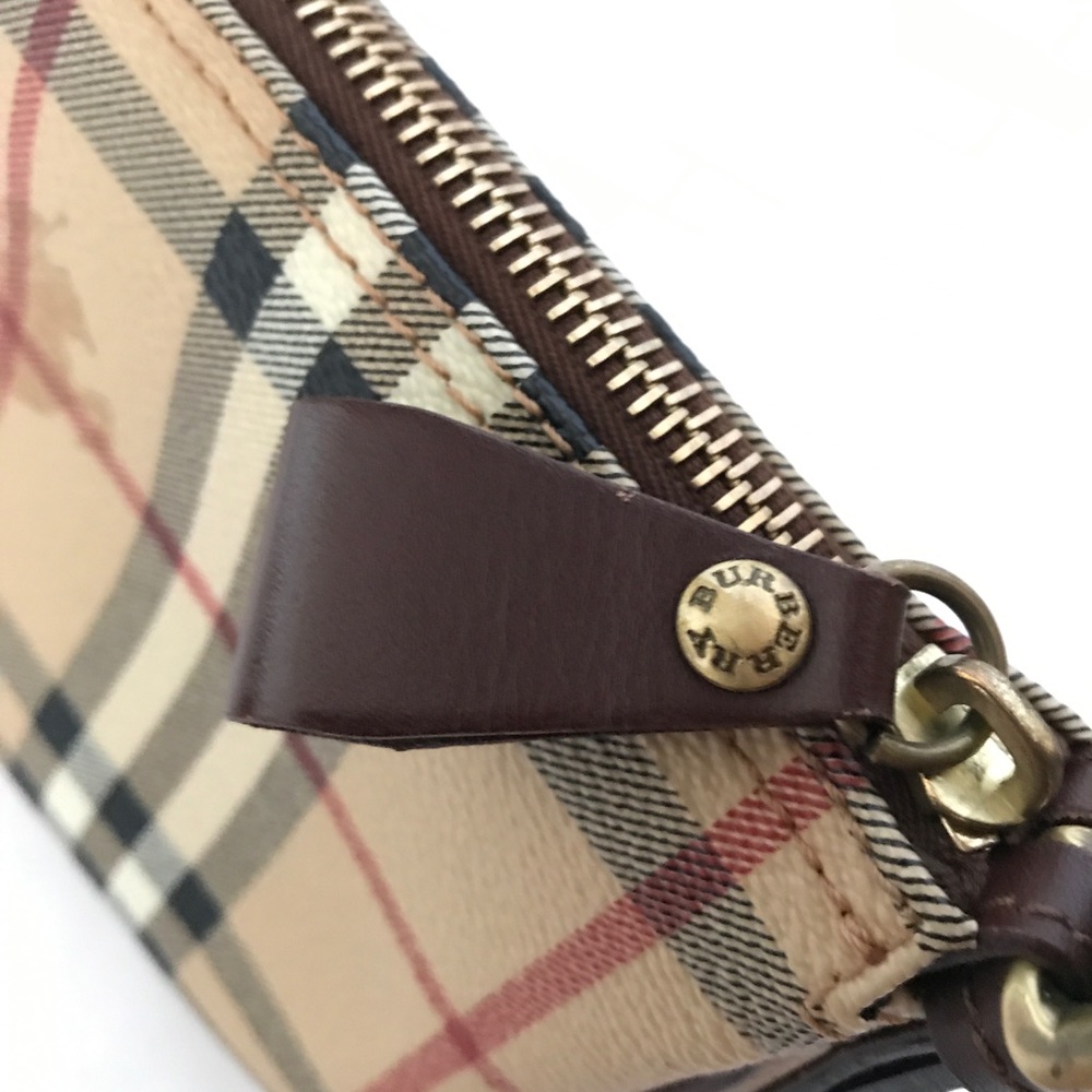 Burberry small leather bag in check print