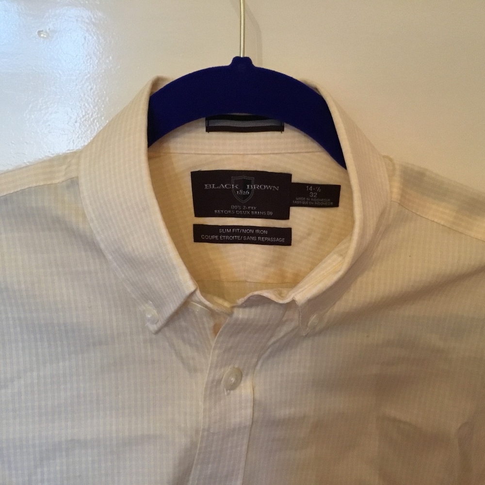 Yellow gingham dress shirt BOYS