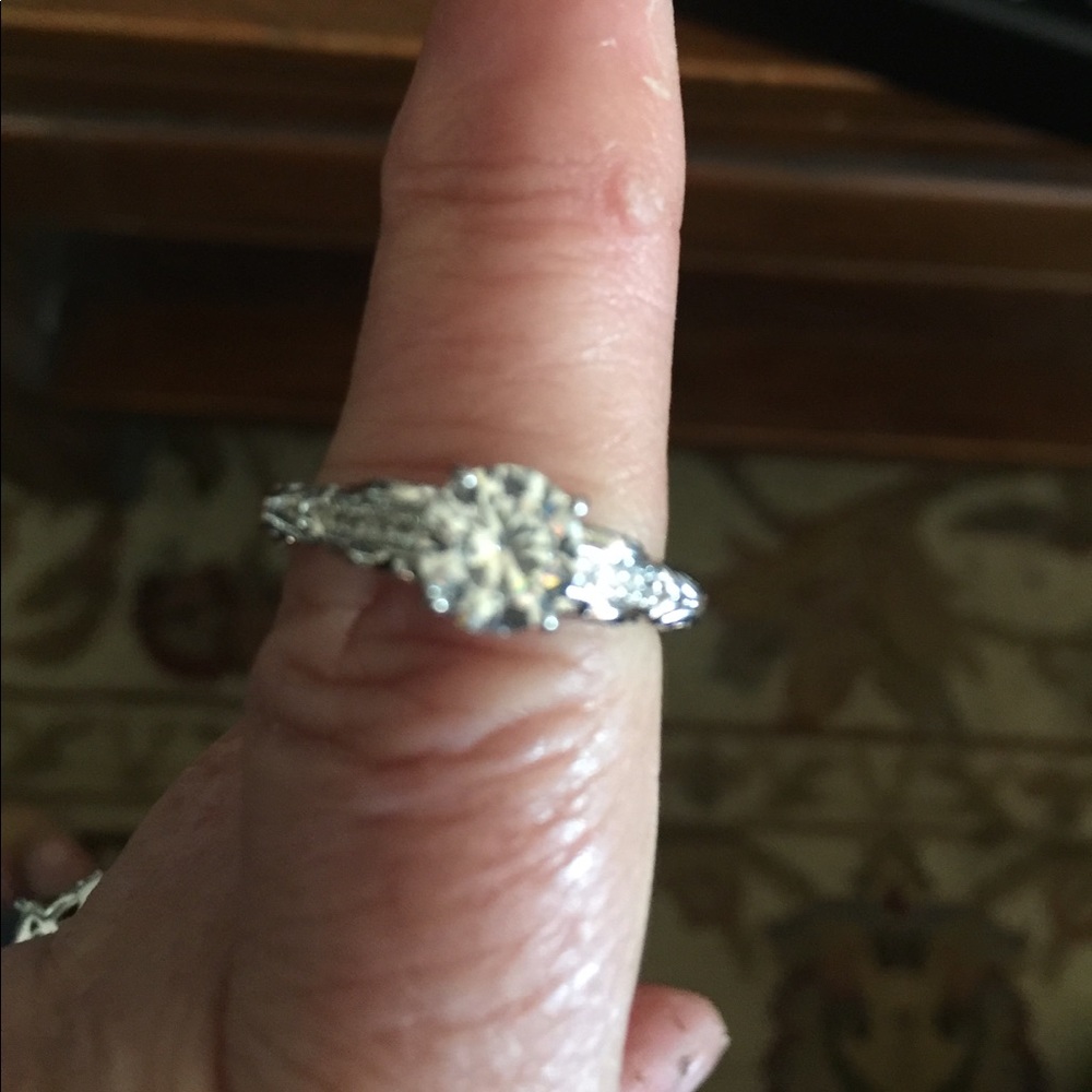 REDUCED-SS 925 White Sapphire solitaire