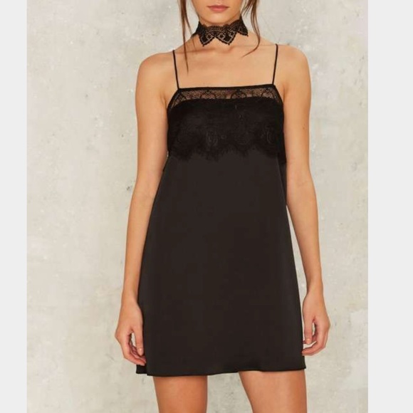 Nasty Gal Dresses & Skirts - 2️⃣🛑 Too Bad Lace Trim Satin Cami Slip Nasty Gal Dresses & Skirts - 2️⃣🛑 Too Bad Lace Trim Satin Cami Slip